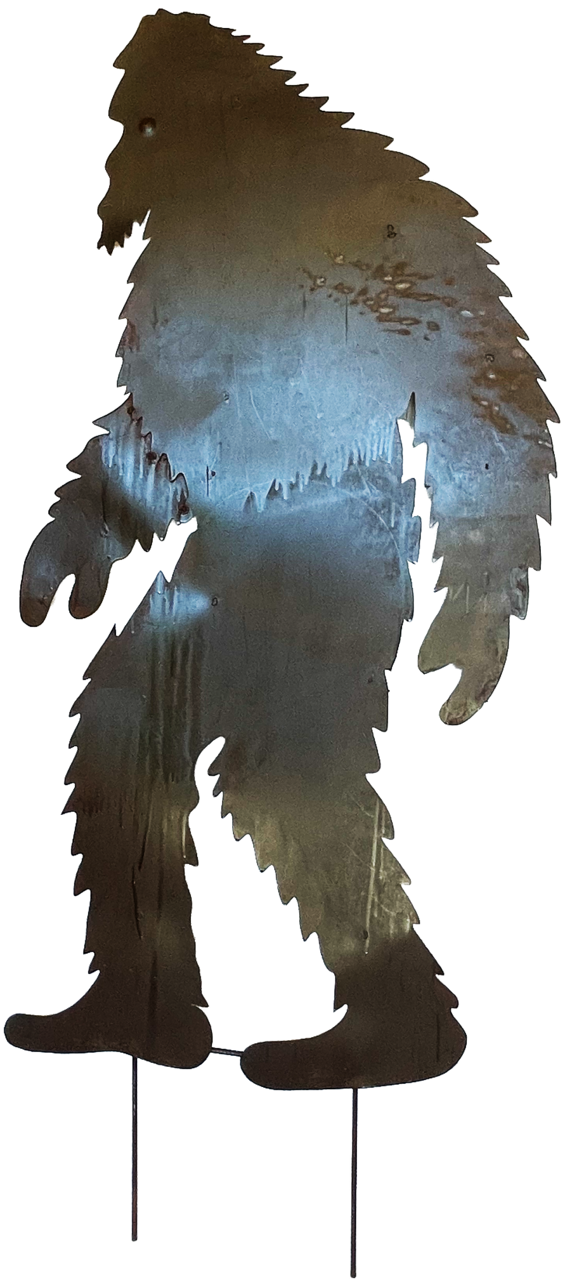 Big foot stake metal yard decor