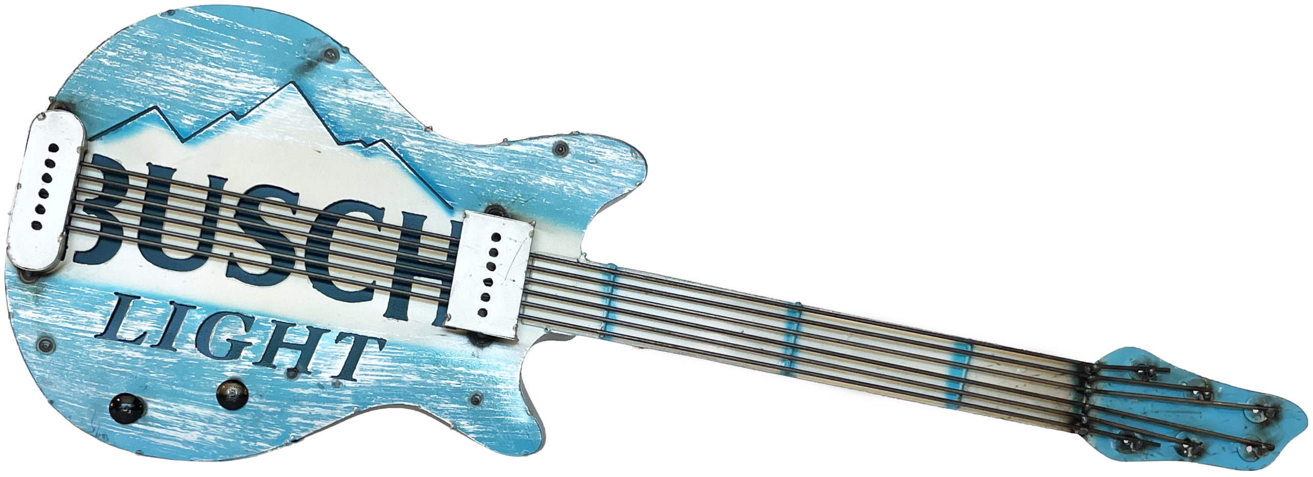 Busch Light Guitar metal yard decor