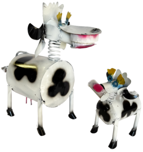 Cow metal yard decor