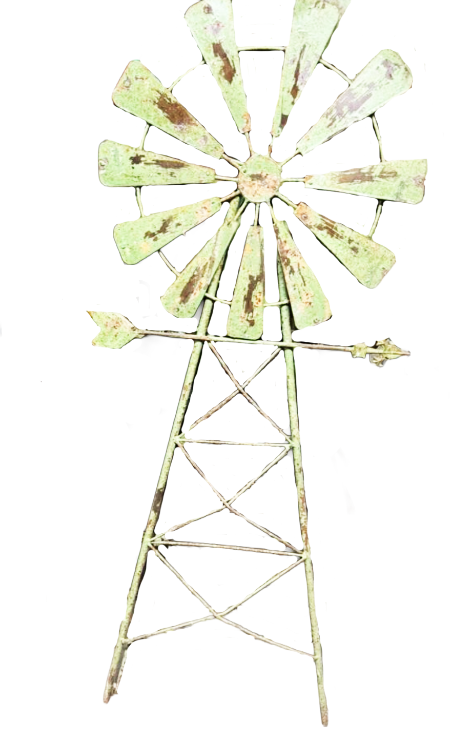 Windmill Trellis metal yard decor