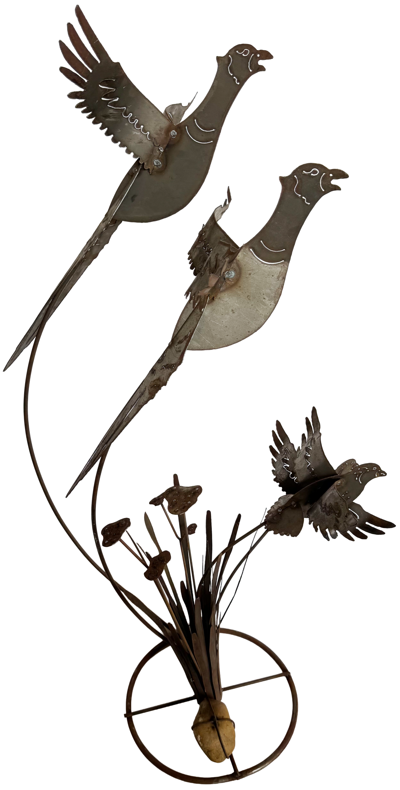 Pheasant metal yard decor